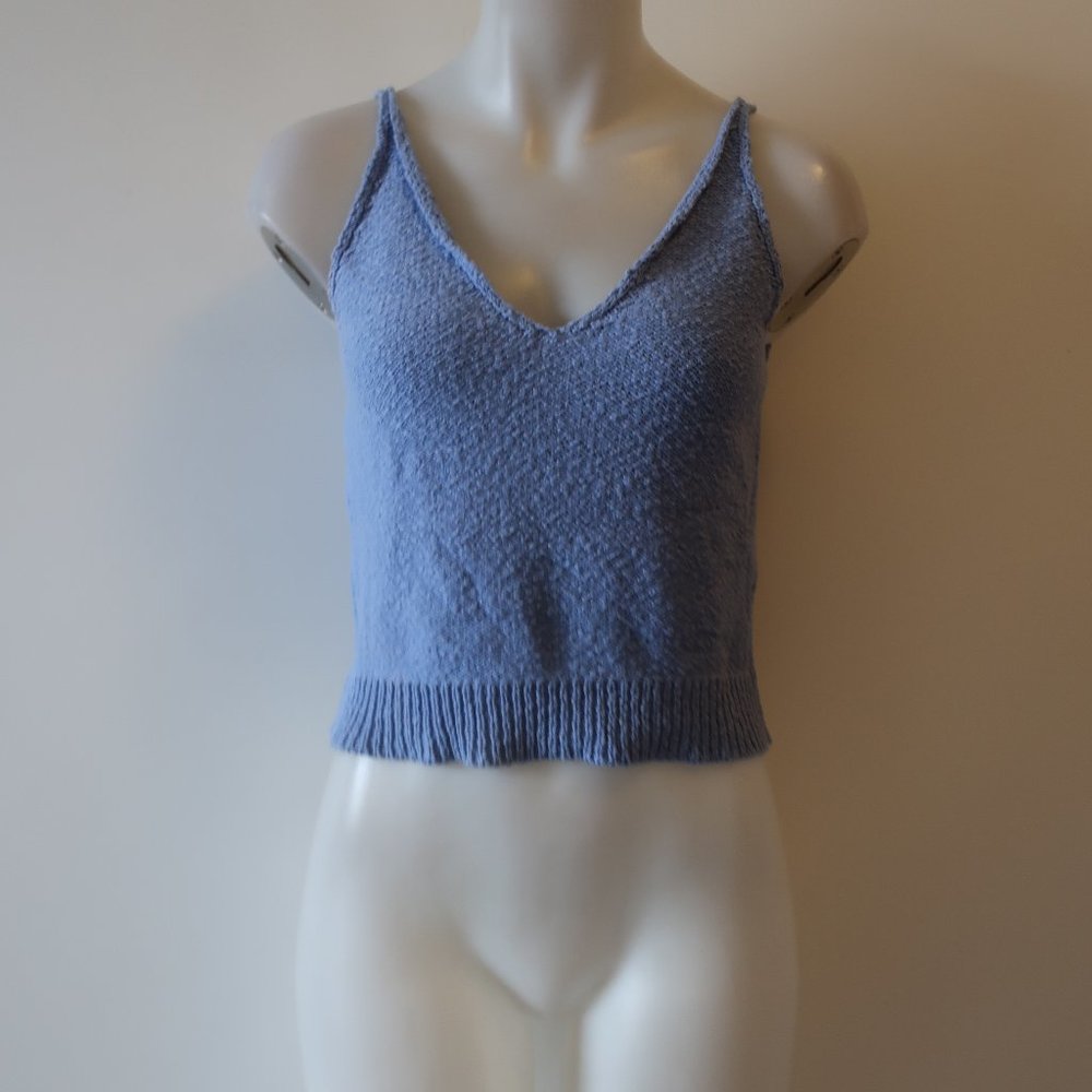Zara Blue Knit Tank Top
